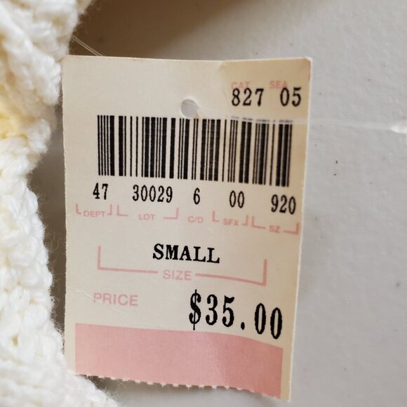 NWT VINTAGE Distinction SZ S/M 100% Cotton Cable Knit Crew Neck Sweater - Picture 9 of 11